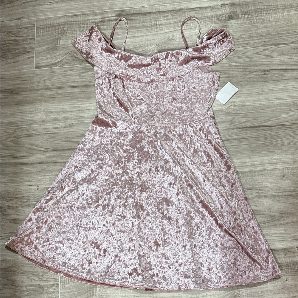 Charlotte Russe Pink Velvet Mini Dress size. M